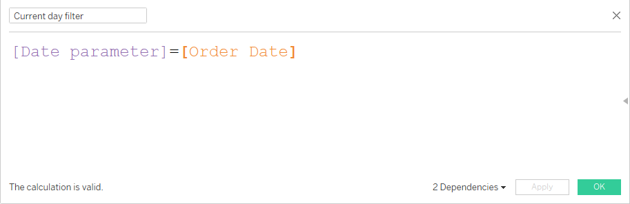 parameter for day-level visuals