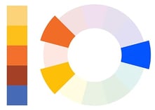 Split complementray color palette for dashboards