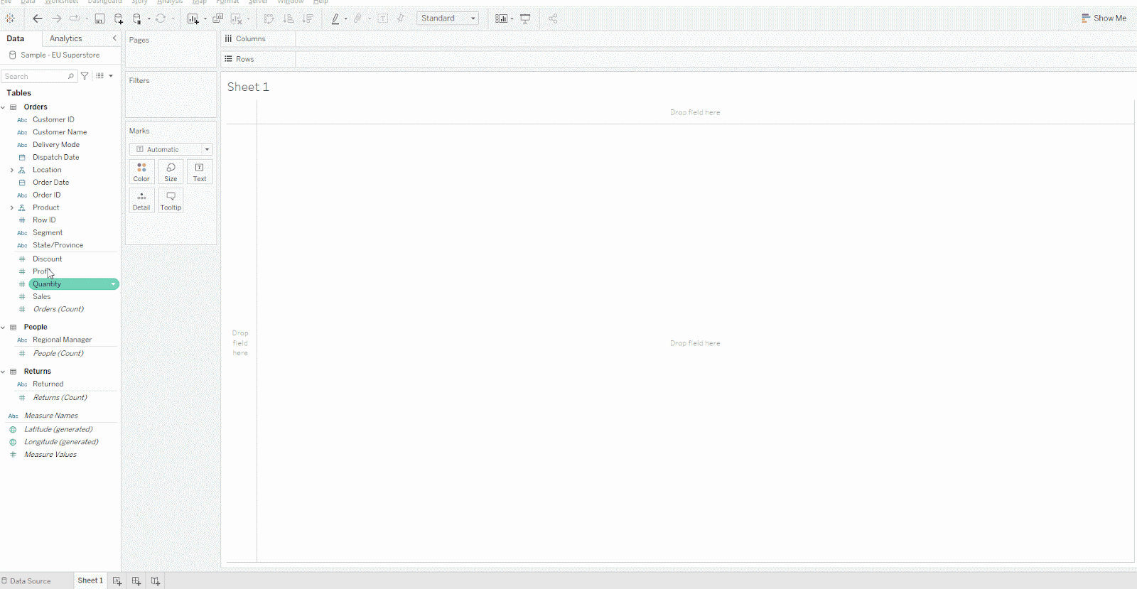 Animated Gif showing the creation of the base sheet