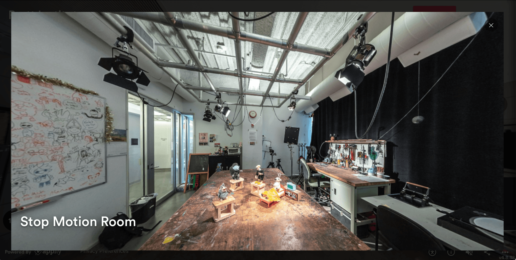 Scene inside Pratt's stop motion room for animation students