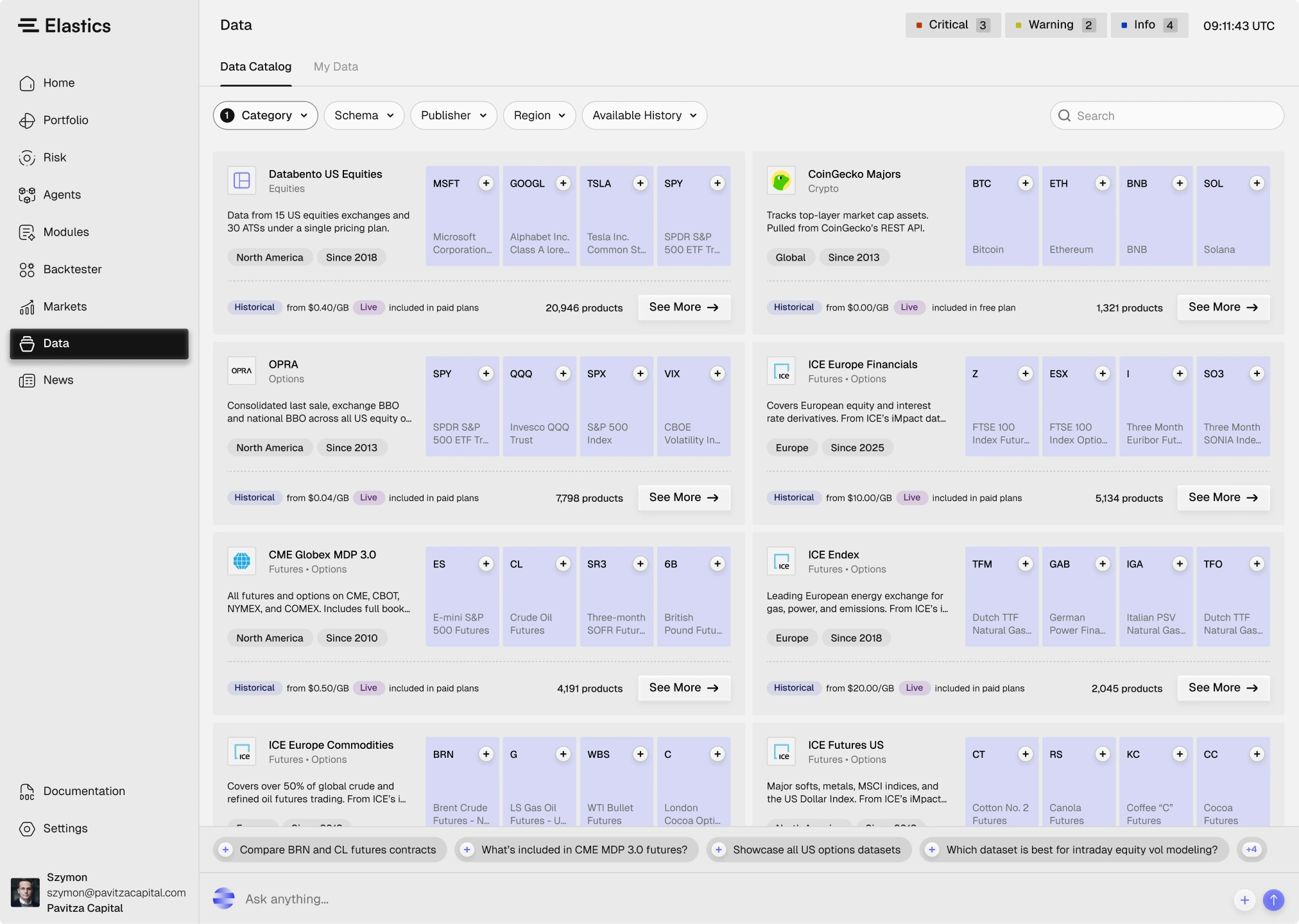 Data Feature Screen