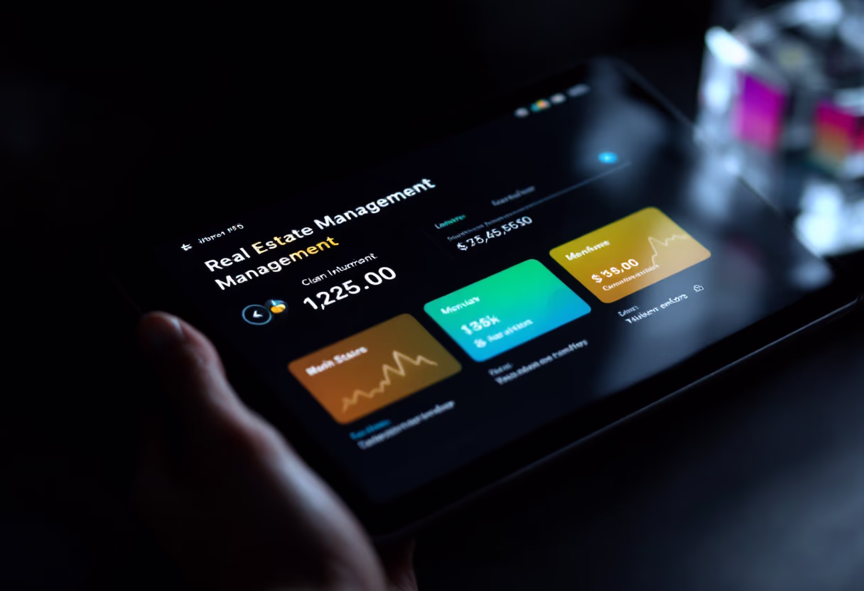 image of real estate management software interface (for a real estate tech)