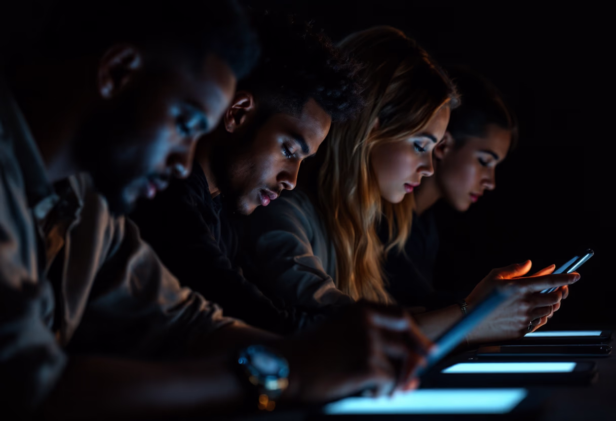 image of students using technology (for edtech)