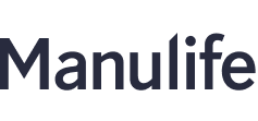 The manulife logo on a black background.