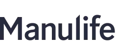 The manulife logo on a black background.