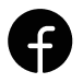 Facebook logo in a black circle.