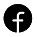 Facebook logo in a black circle.