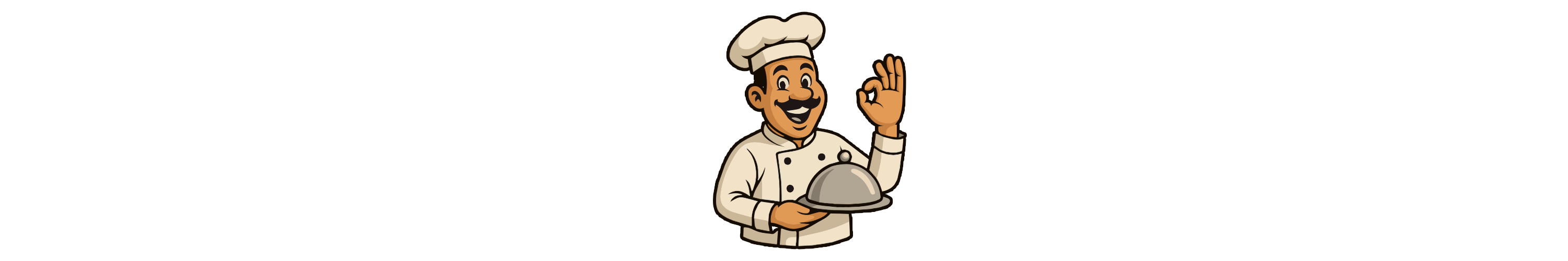 Chef souriant et donnant son approbation avec une main levée, tenant un délicieux plat couvert.