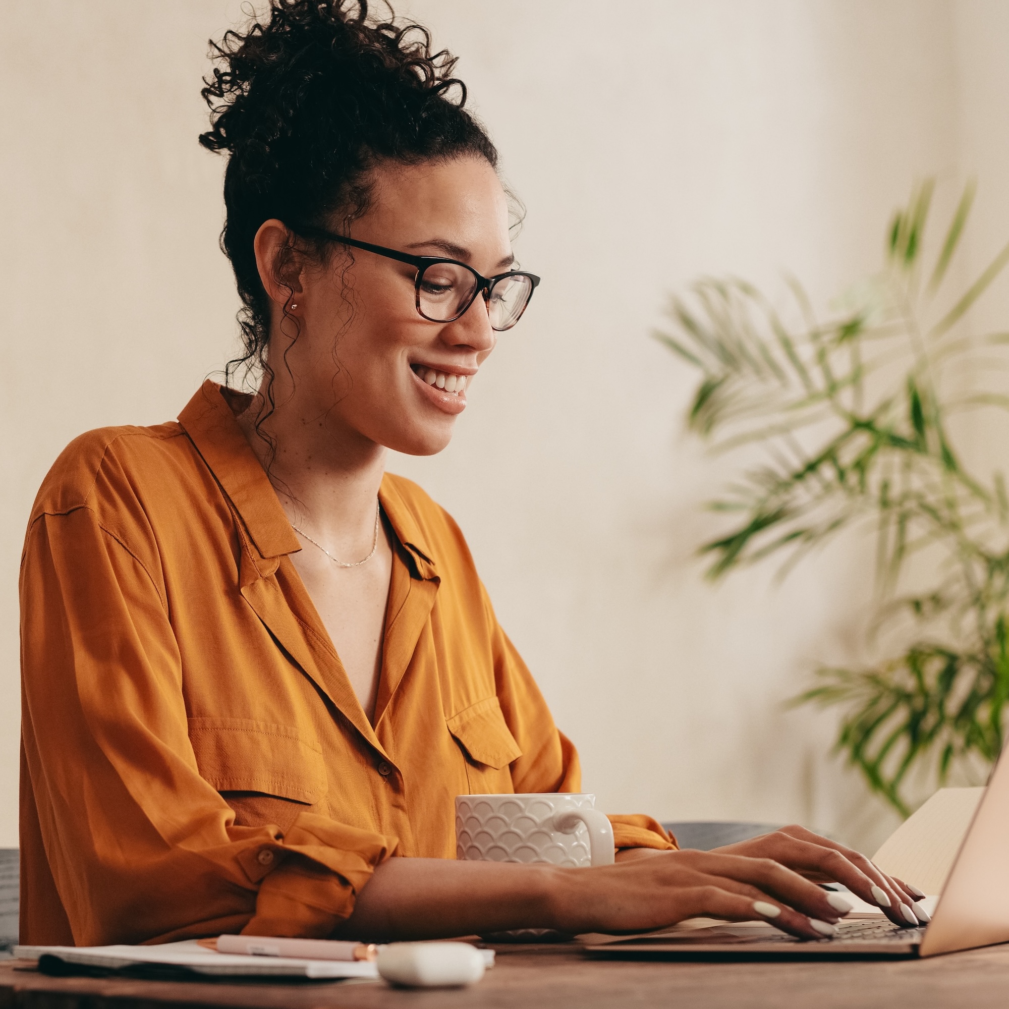 Working on Laptop Stock Photo