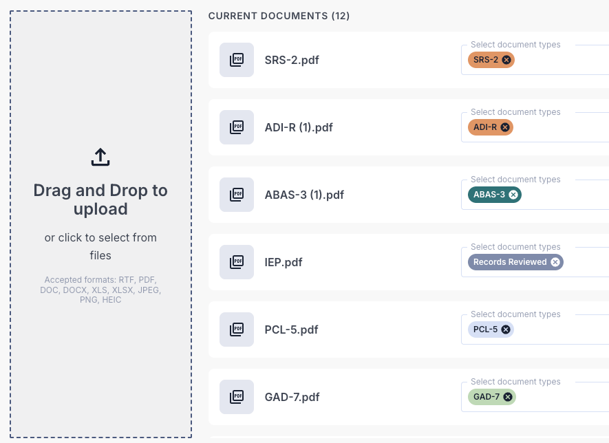 Psynth document upload