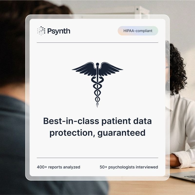 Psynth best-in-class patient data protection