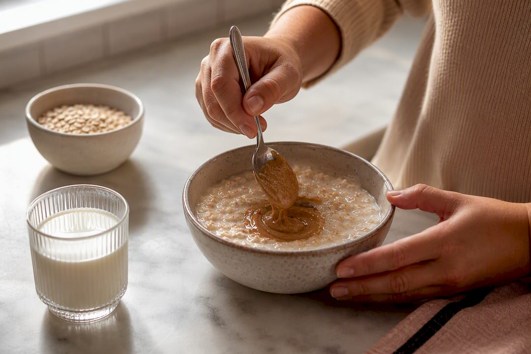 Nut butter added to energy-dense porridge
