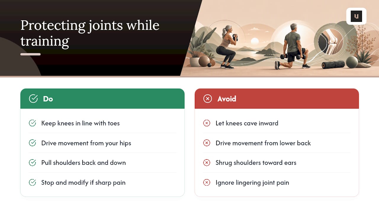 How do you keep your joints safe while training? — overview diagram