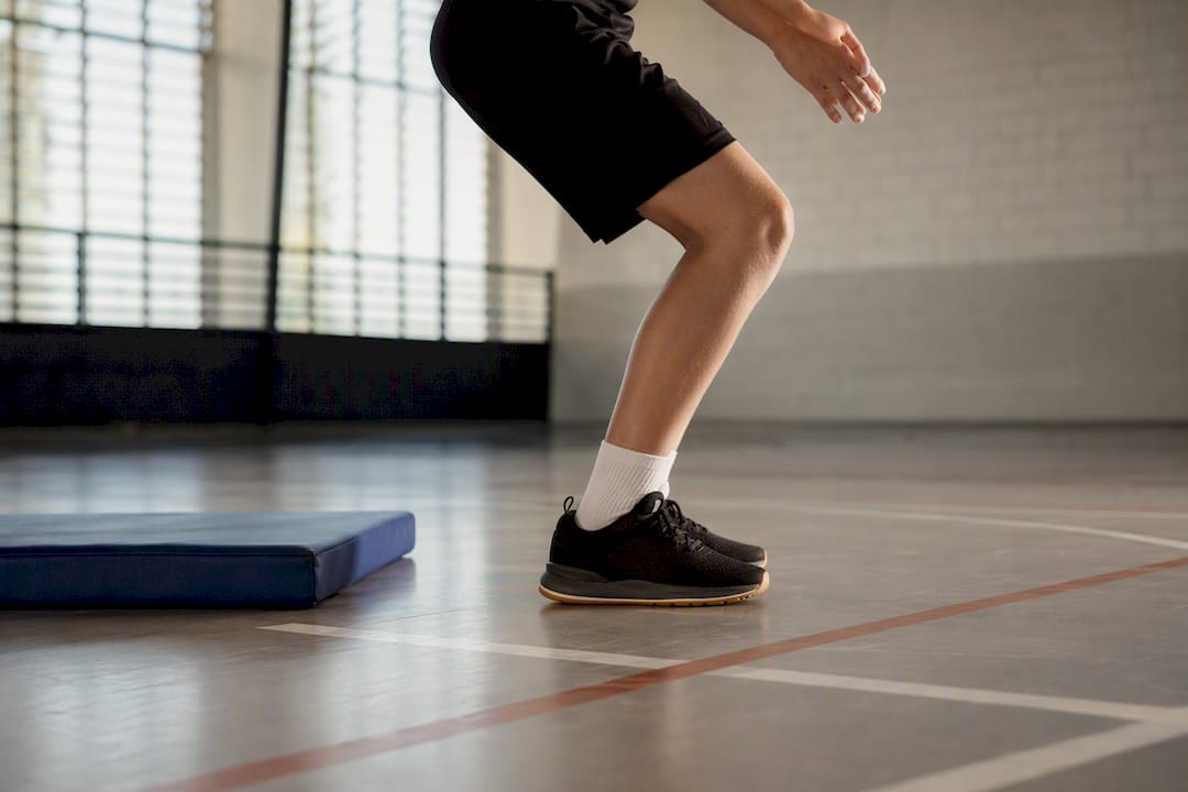 Young athlete demonstrating a quiet landing