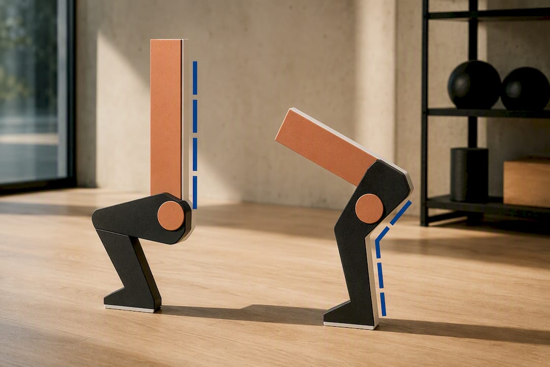 Illustration of squat and hinge alignment
