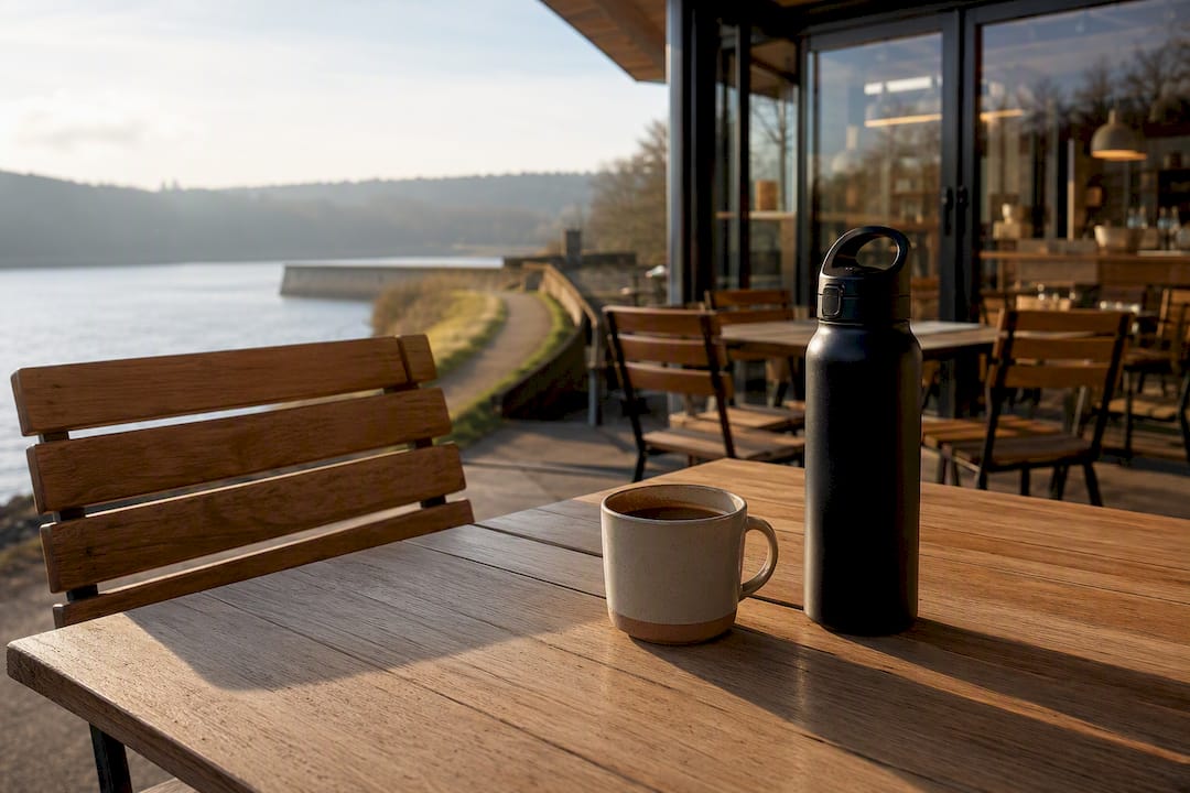 Café stop beside Sheffield reservoir