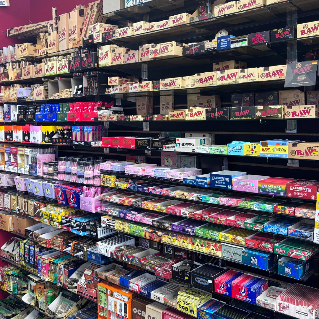 the display of papers and cones we have in stock