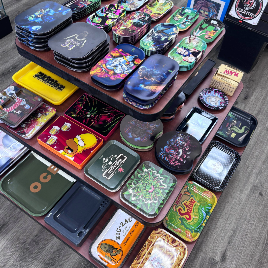 the display of trays we have in stock