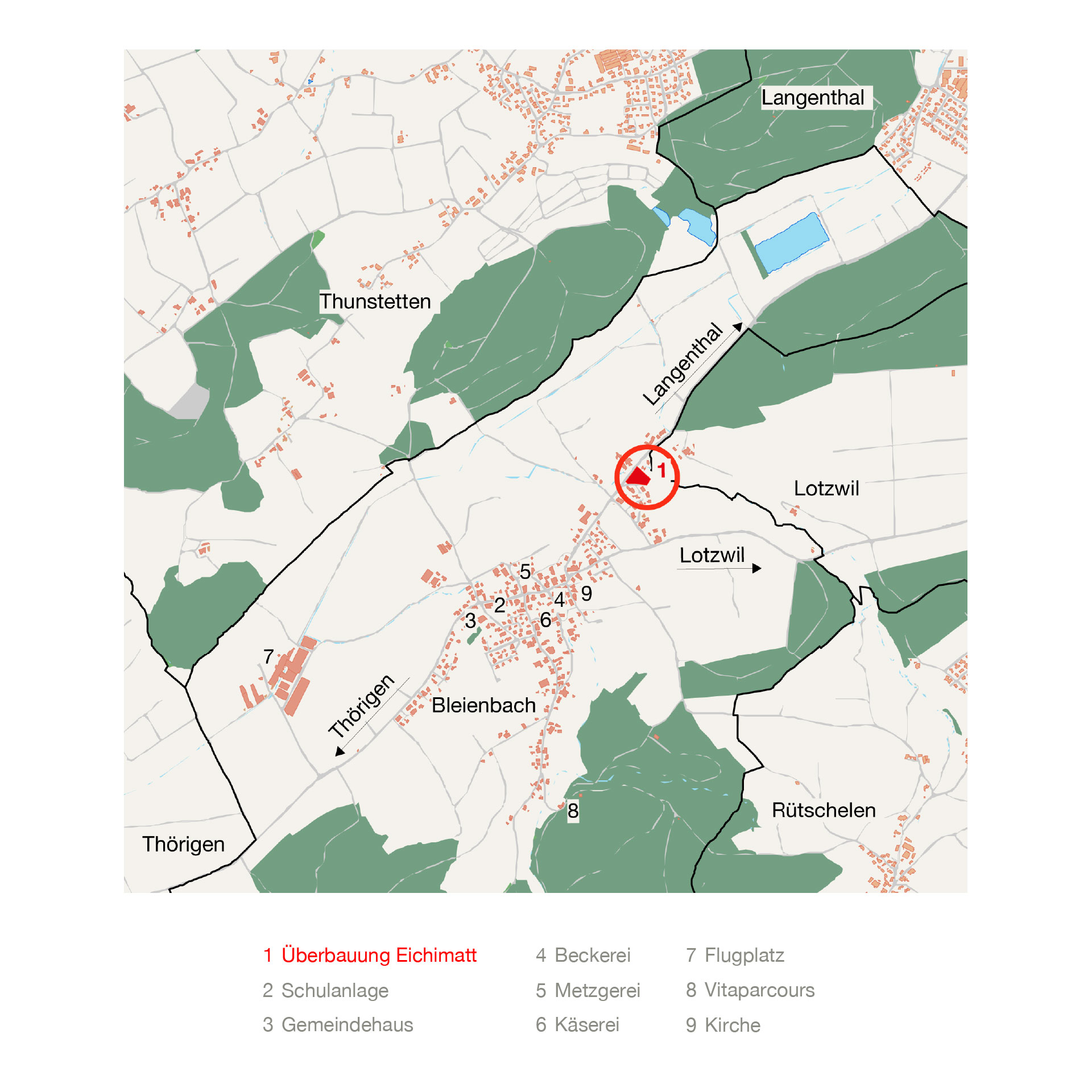 Lageplan Bleienbach