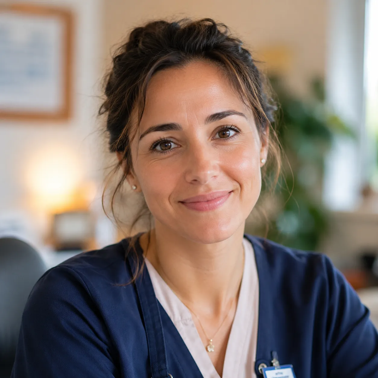 Infirmière coordinatrice échangeant avec un aidant via l'application Monka