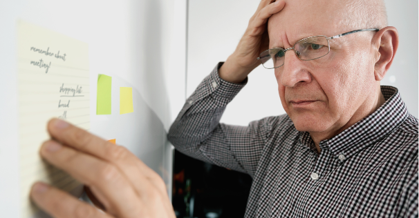 Senior atteint de la maladie d'Alzheimer