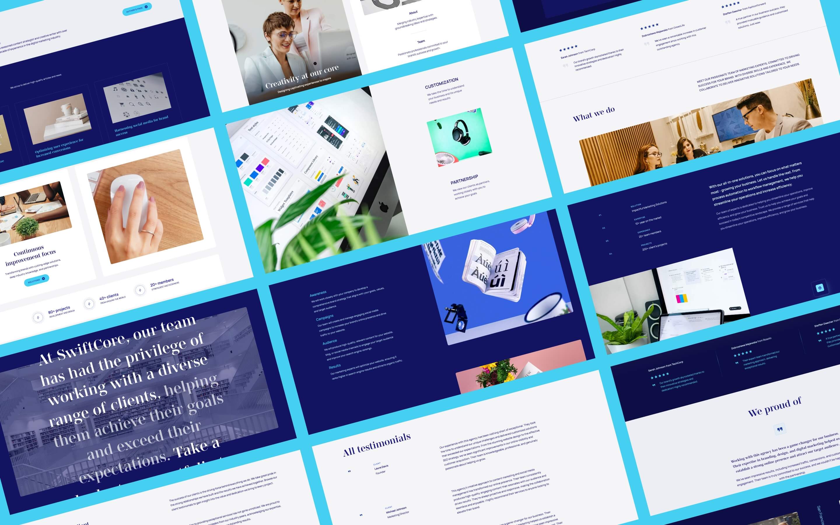 SwiftCore - Webflow template for an agency website