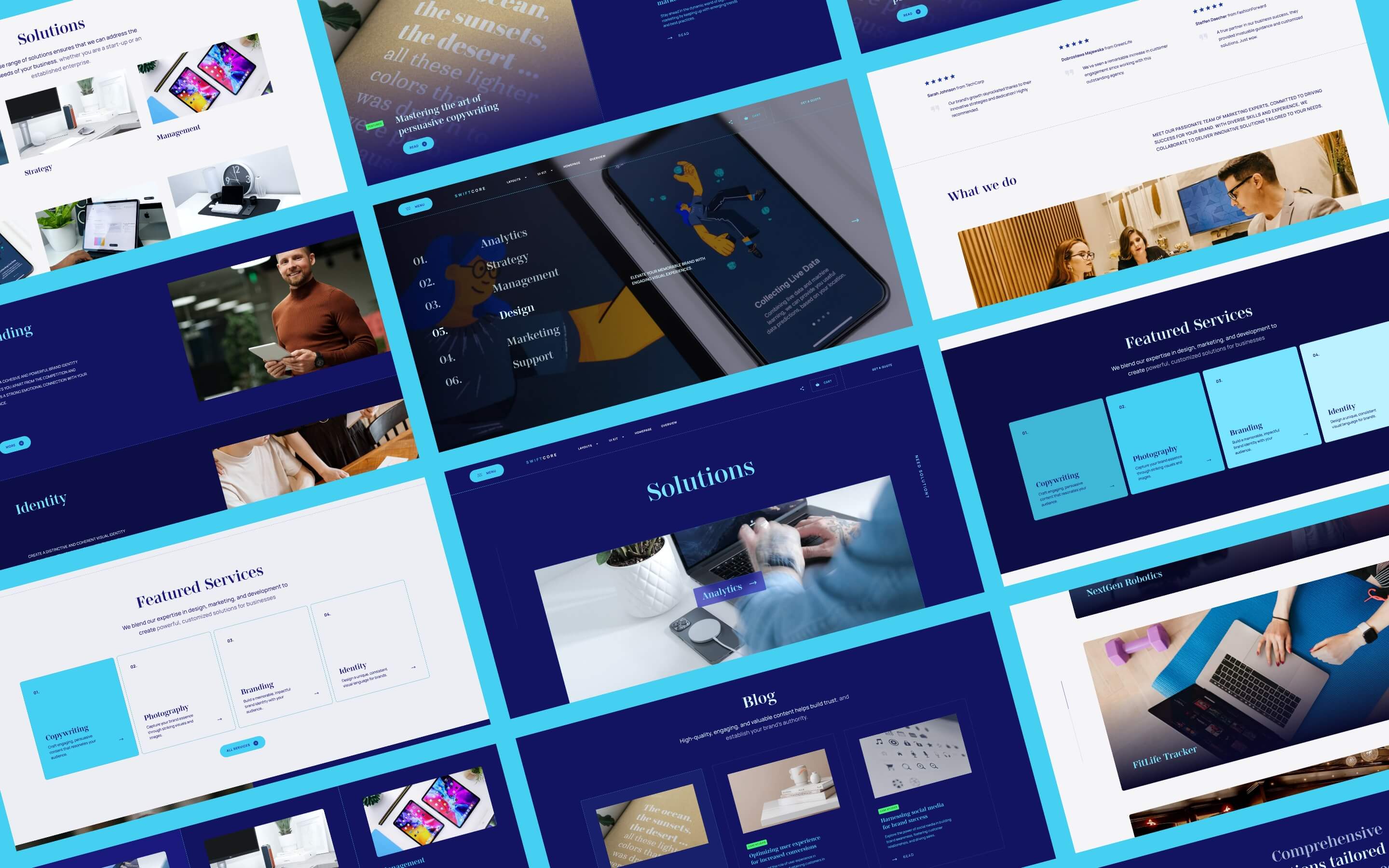 SwiftCore - Webflow template for an agency website