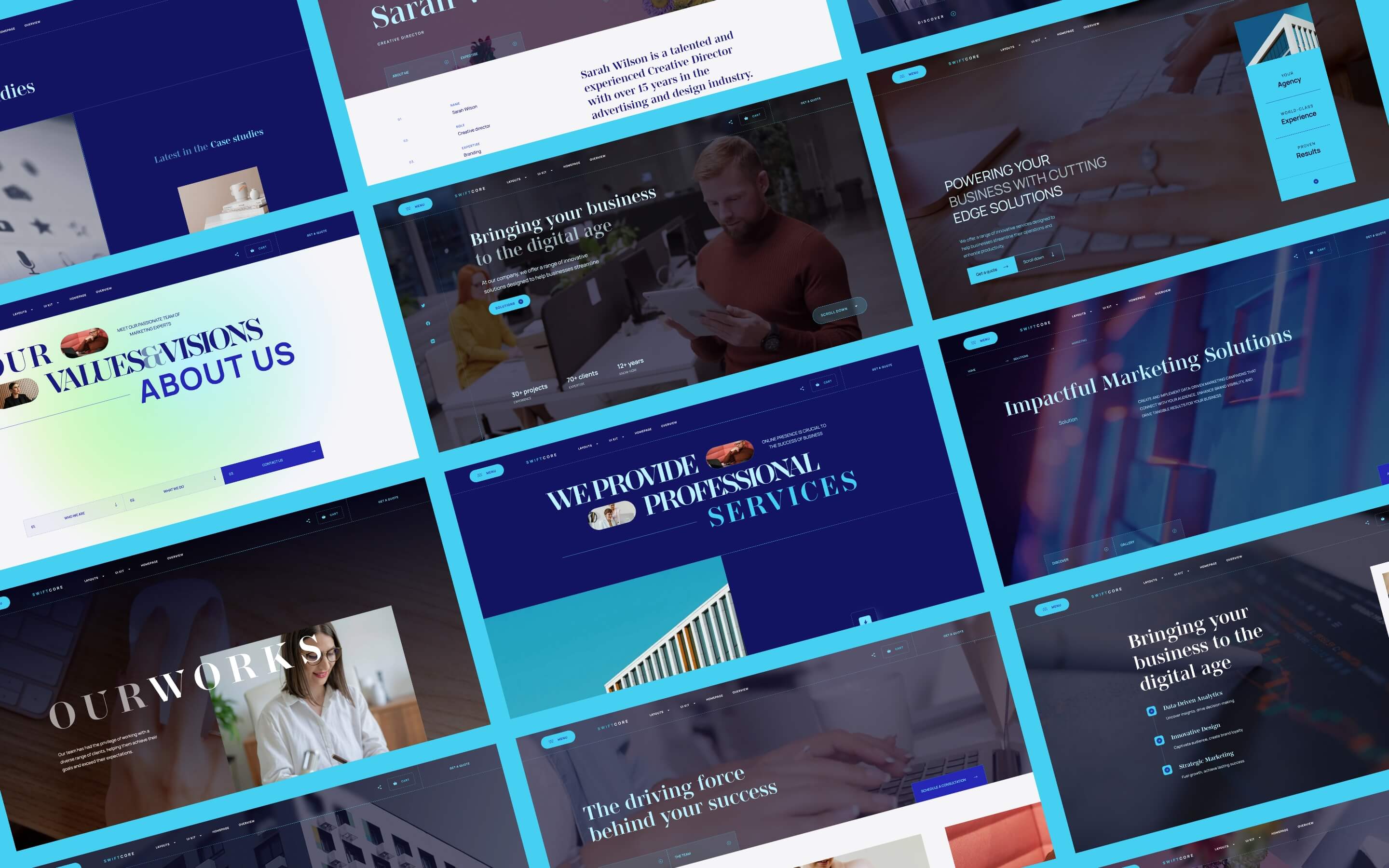 SwiftCore - Webflow template for an agency website