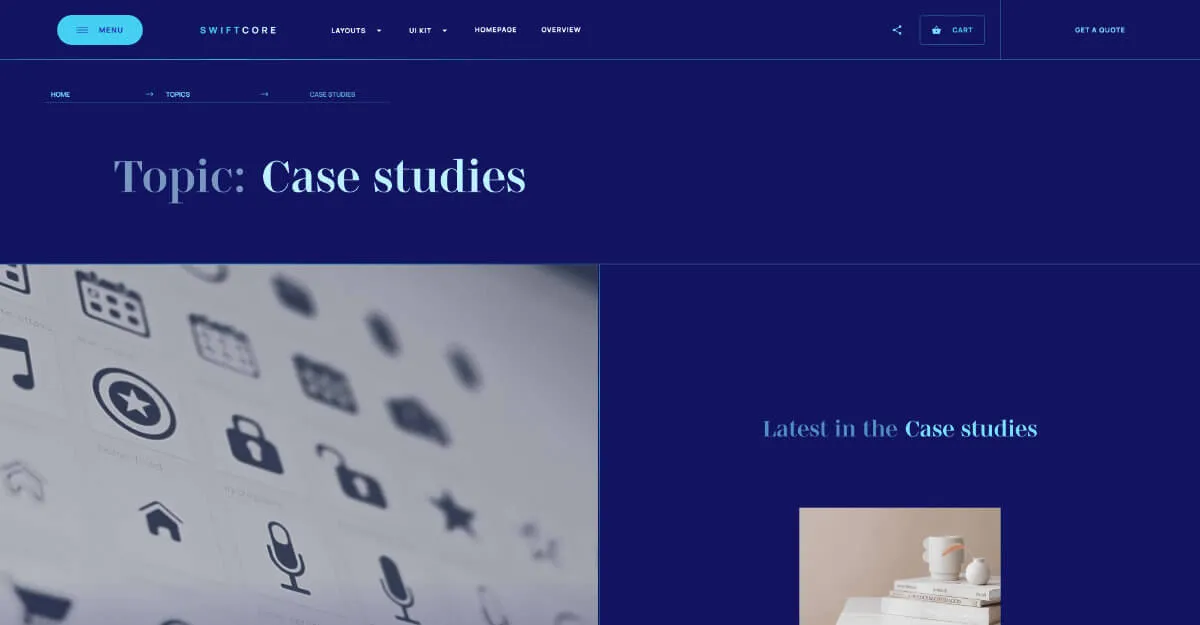 SwiftCore - Hero Section - Webflow template for an agency website