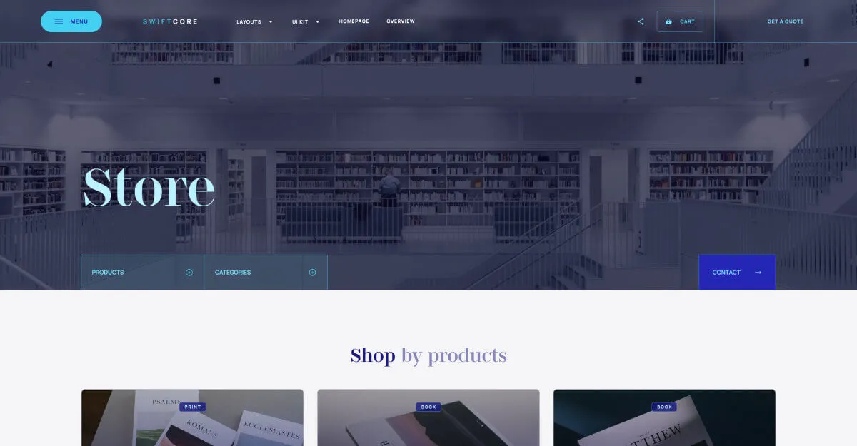 SwiftCore - Hero Section - Webflow template for an agency website