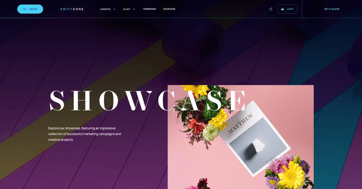 SwiftCore - Hero Section - Webflow template for an agency website