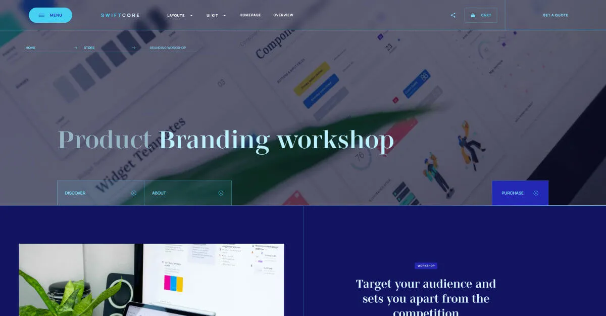 SwiftCore - Hero Section - Webflow template for an agency website