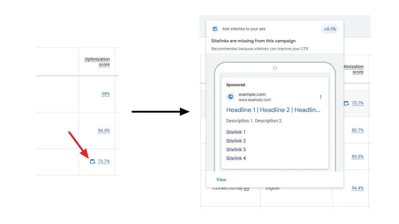 Optimization Score Recommendations 1