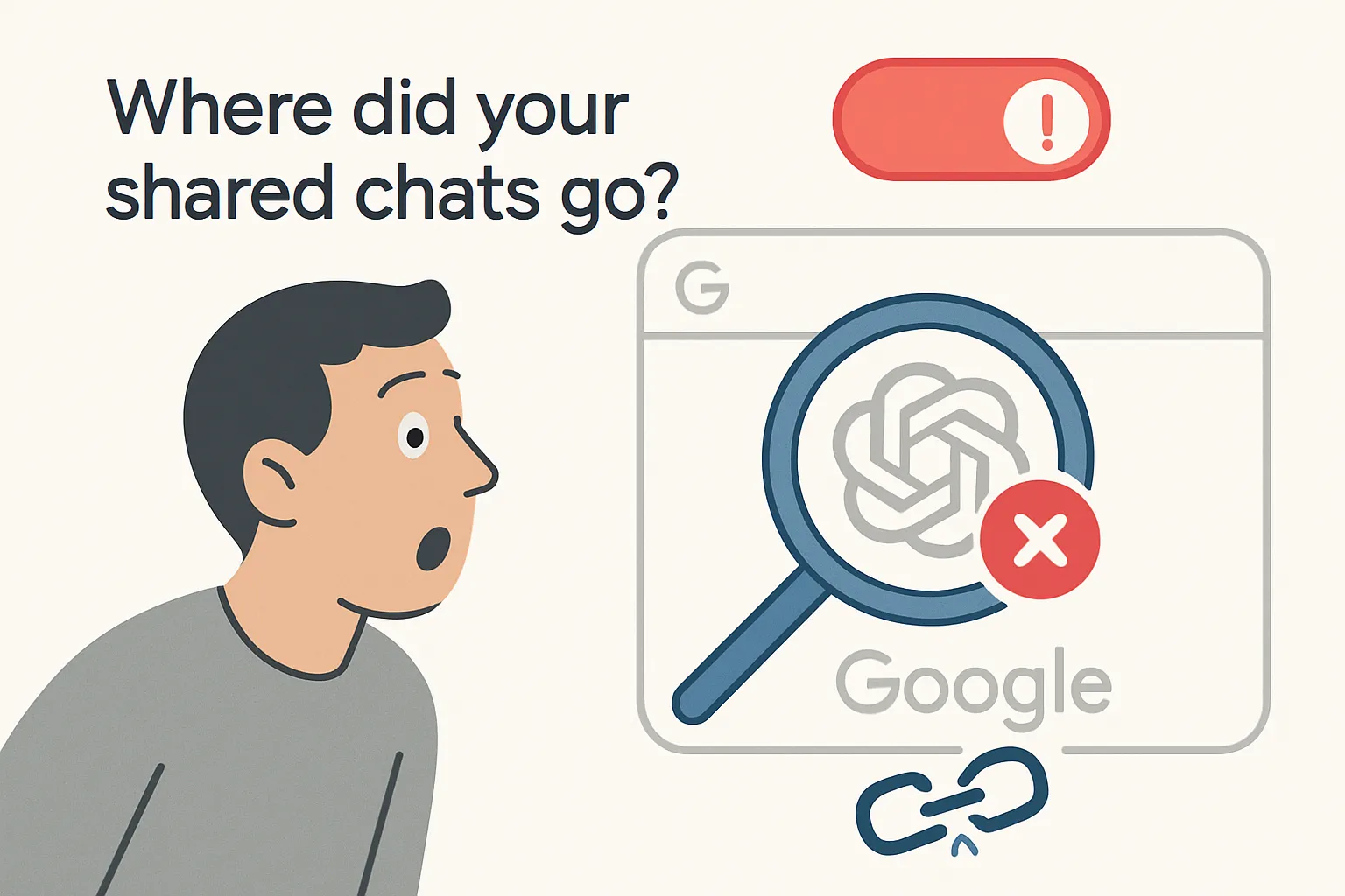 Surprised user notices ChatGPT results vanish from Google after share toggle turned off