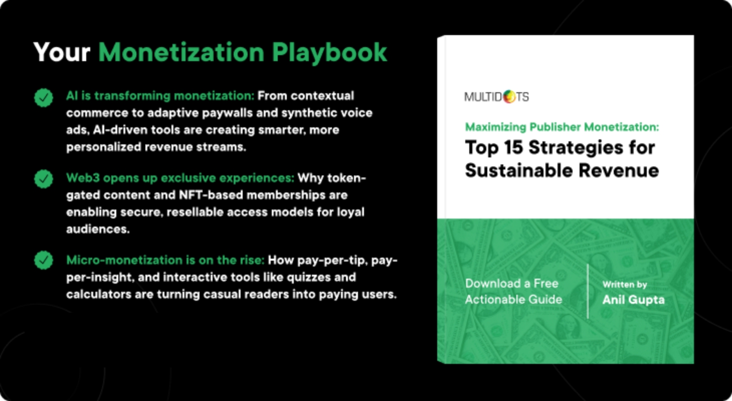 Illustration of publisher monetization strategies in the AI era
