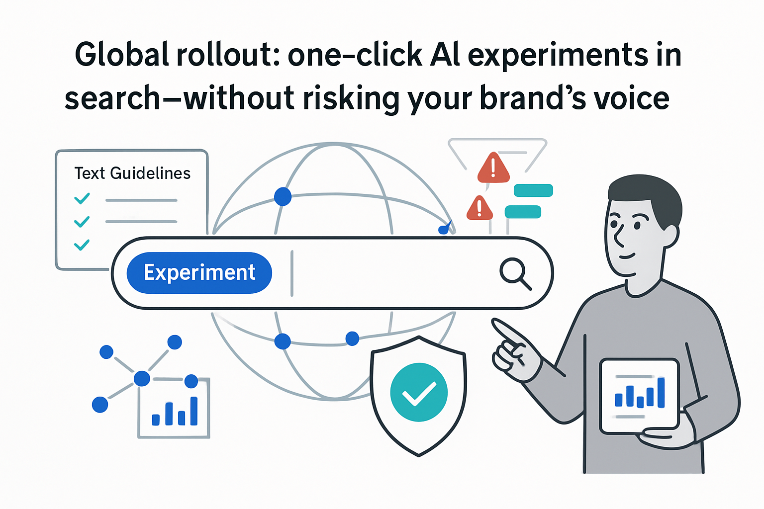 Global rollout one click AI experiments search brand safe text shield experiment toggle reviewer