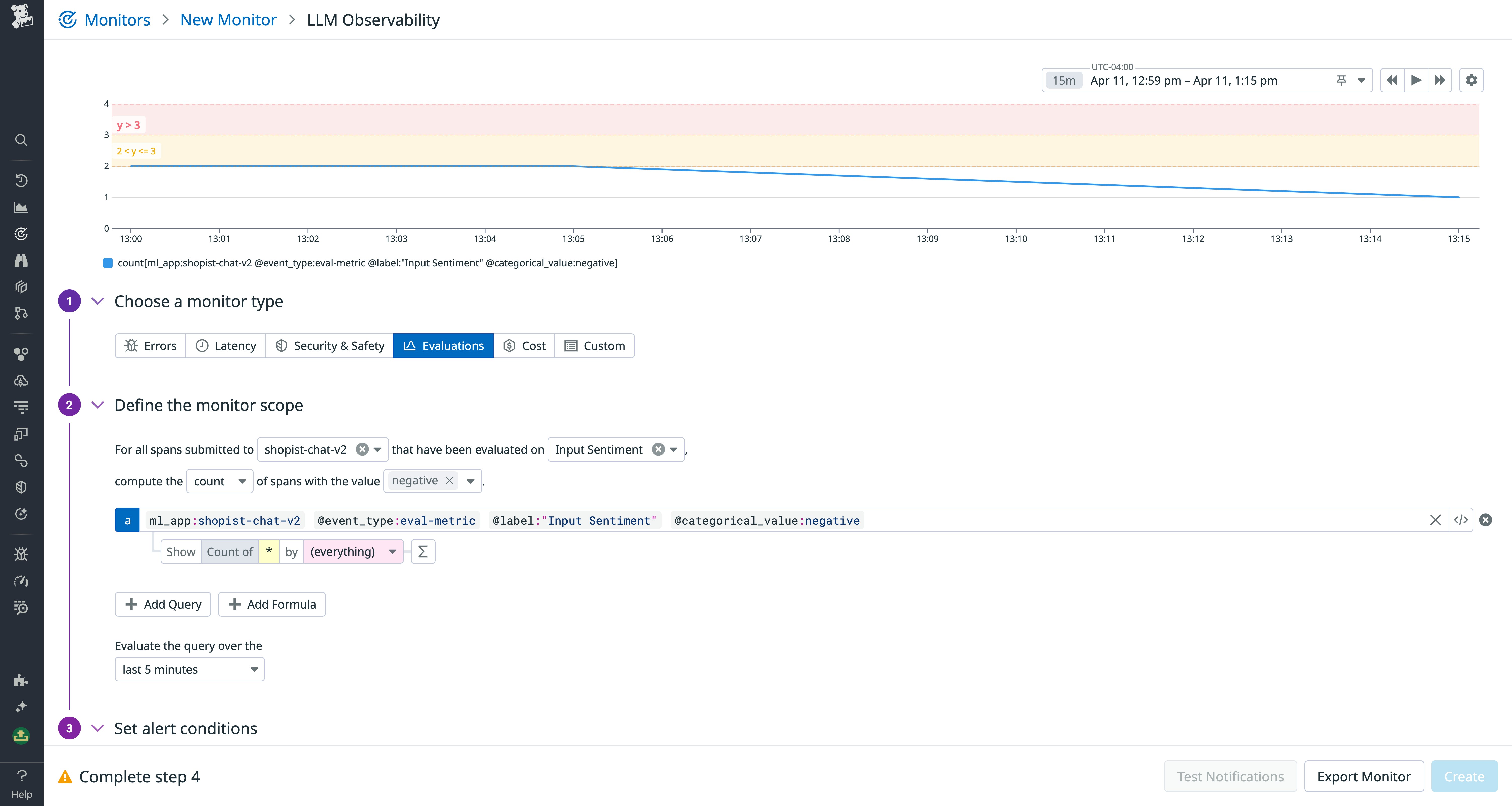 Monitor and alert on evaluation and guardrail metrics