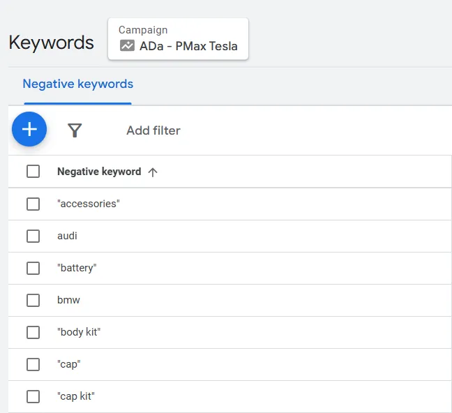 Negative keyword and brand separation changes