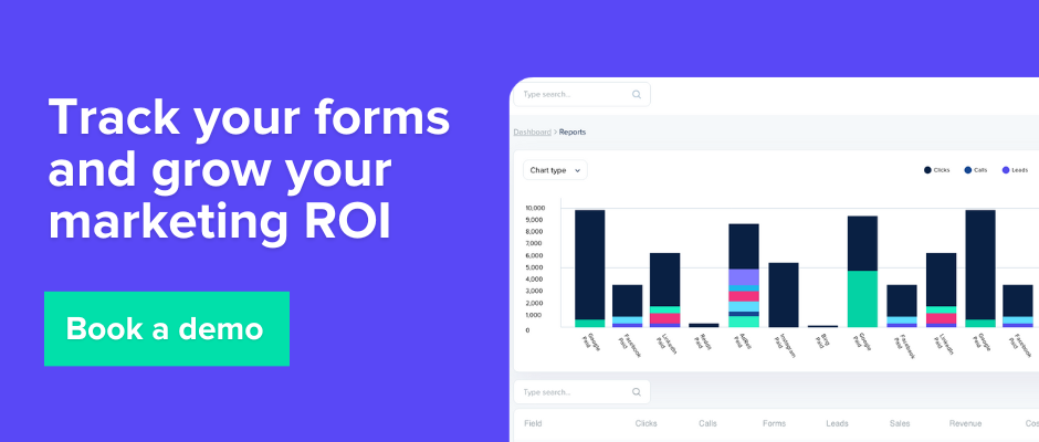 Track website form submissions to measure inbound lead performance