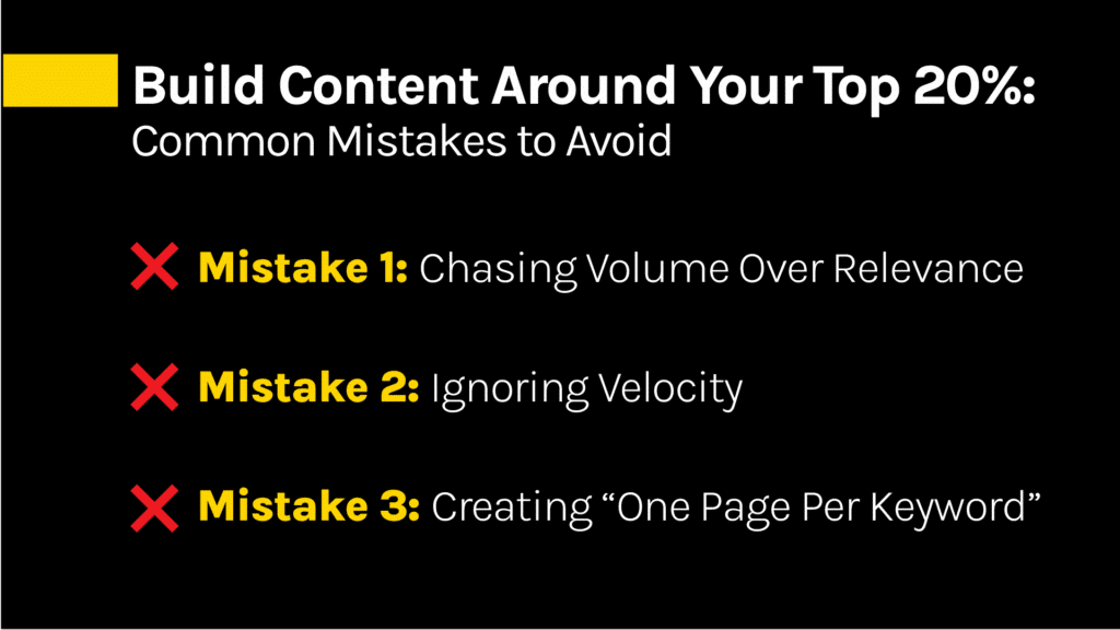 80/20 rule of keyword research