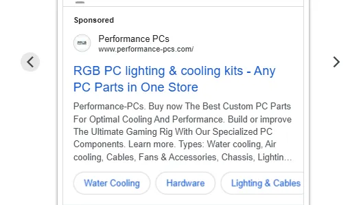 PMax image creative showcasing custom setup