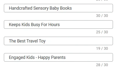 Search ad copy examples focused on gift-giver value propositions