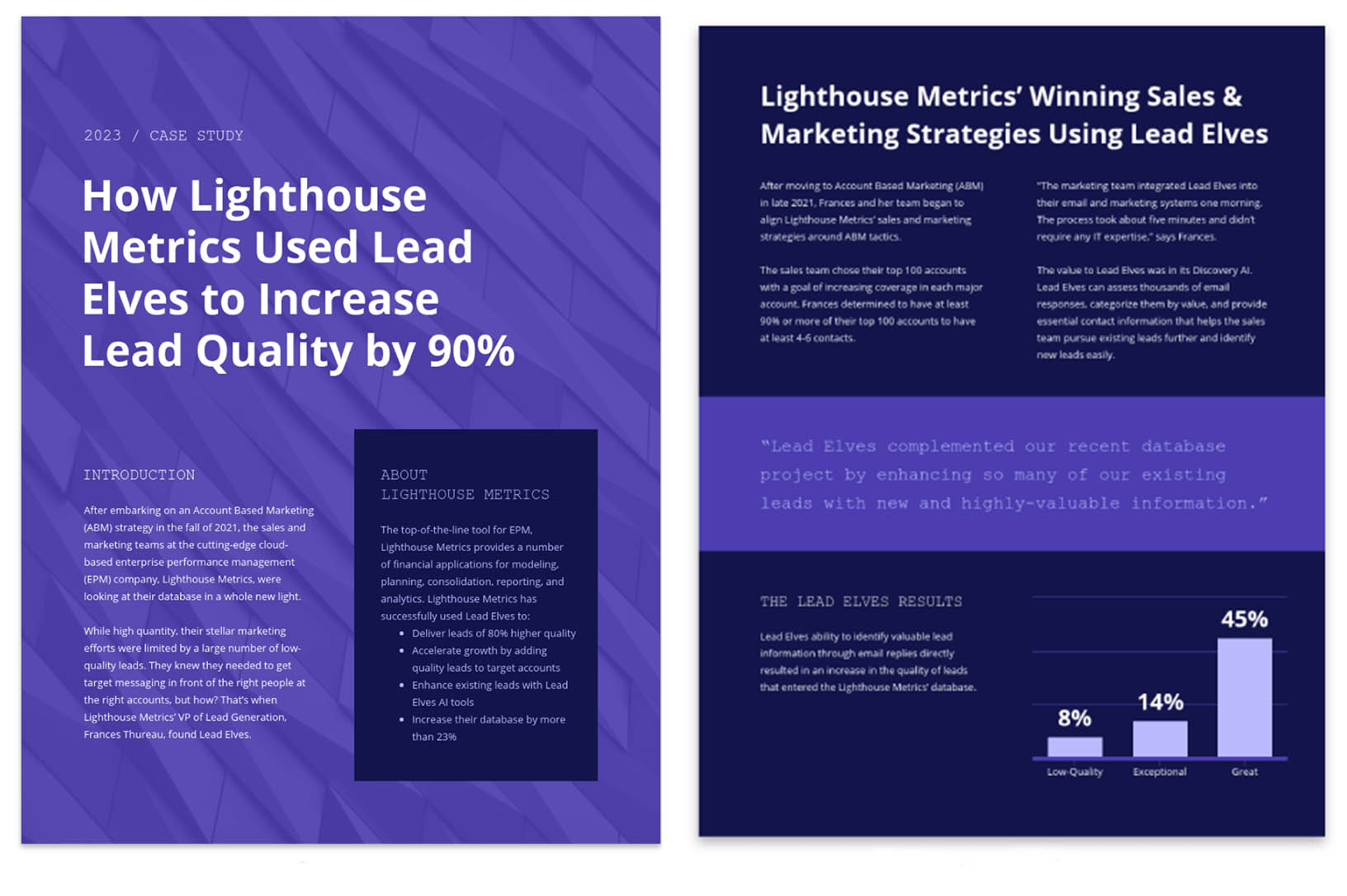 Purple SAAS Business Case Study Template