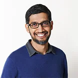 Google CEO Sundar Pichai speaking at an event