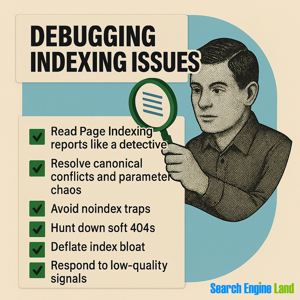 Search Console-style view of indexing issues