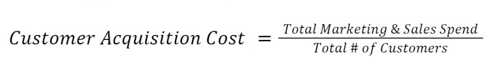 Customer acquisition cost (CAC) formula