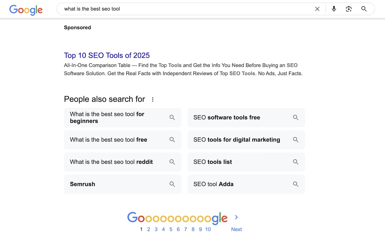 Google search results showing a People Also Ask box with expanding related questions