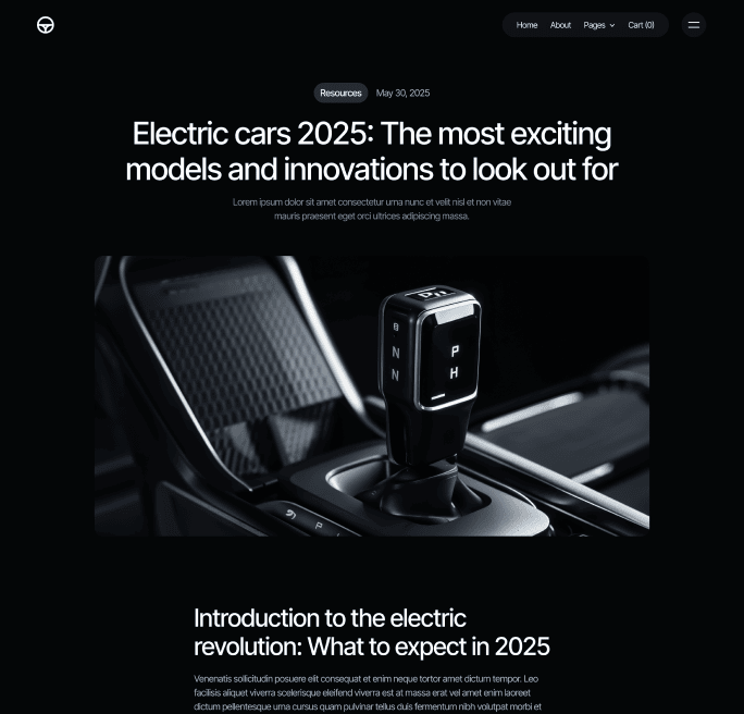 Motorflow - Blog Post Page - Automotive Webflow Template | BRIX Templates

