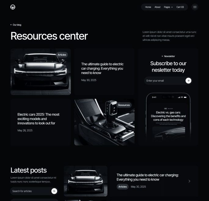 Motorflow - Blog V2 Page - Automotive Webflow Template | BRIX Templates
