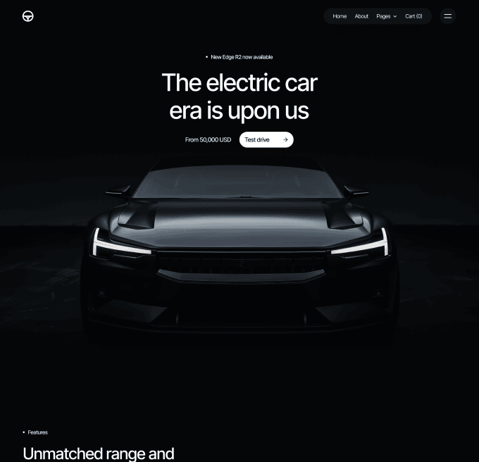 Motorflow - Home V2 Page - Automotive Webflow Template | BRIX Templates
